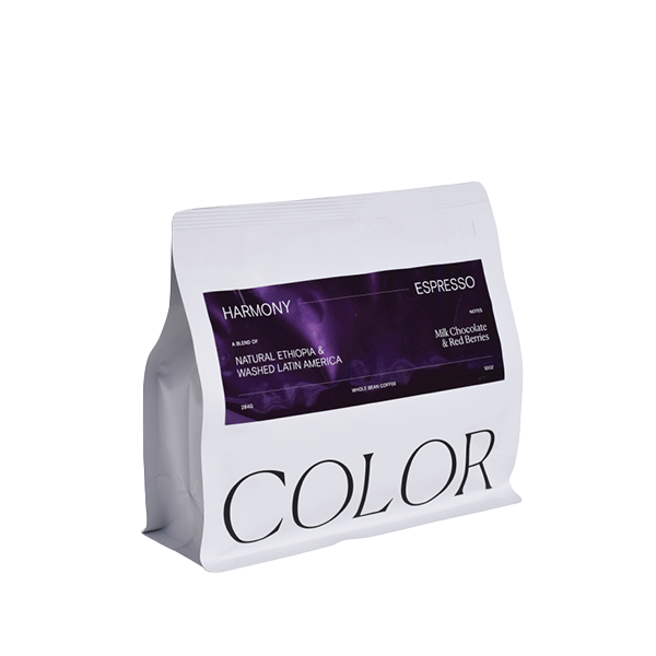 Color, Harmony (Our Espresso Blend) coffee bag